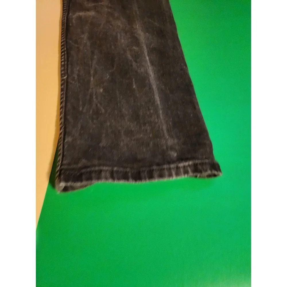 Levi's 514 Straight Fit Jeans Mens 36x29 Black Washed Denim Stretch Pants